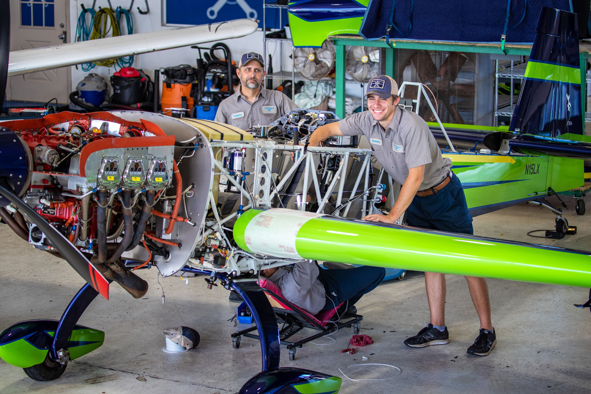 Mechanics working on Aircraft